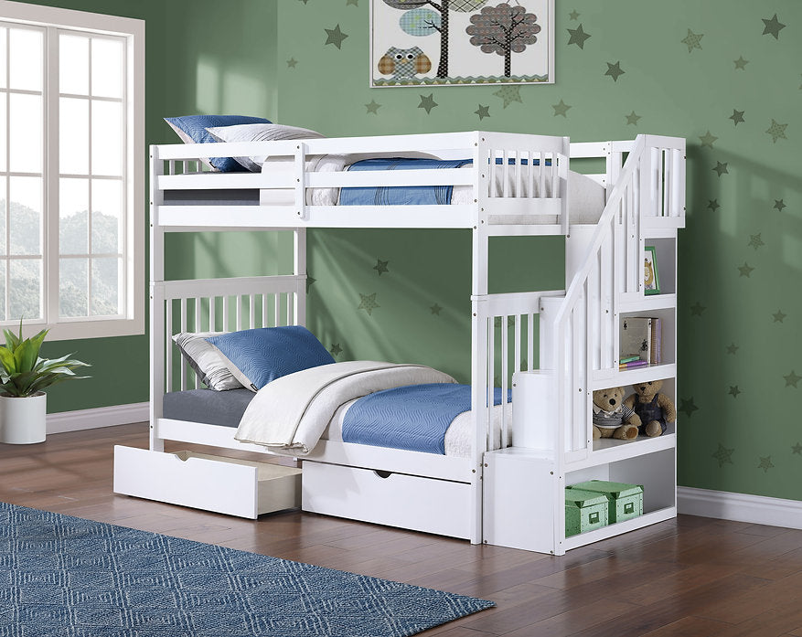 Single/Single Mission Style Bunk Bed-I1845