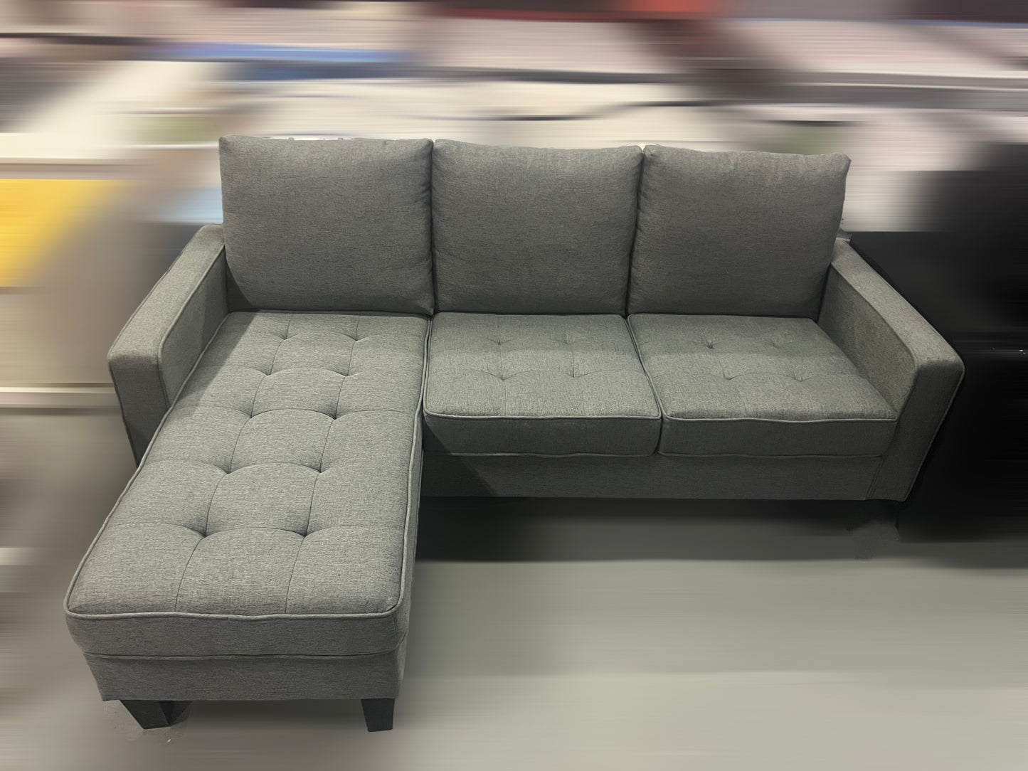 Convertible Fabric Sectional Sofa-D2209