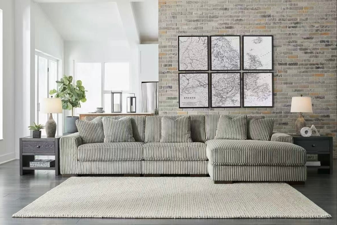 Corduroy Sectional Sofa-ALBANY