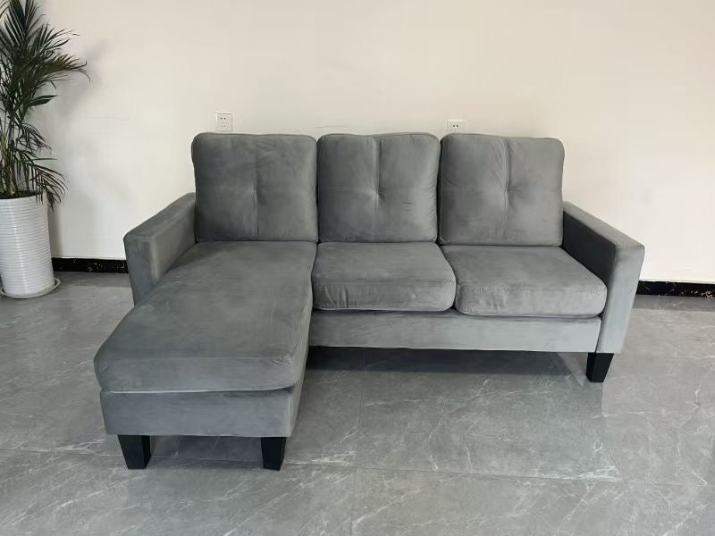 Reversible Velvet Sectional Sofa-ROBIN
