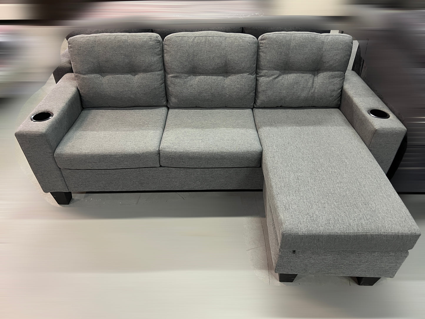 Reversible Fabric Sectional Sofa-D1867