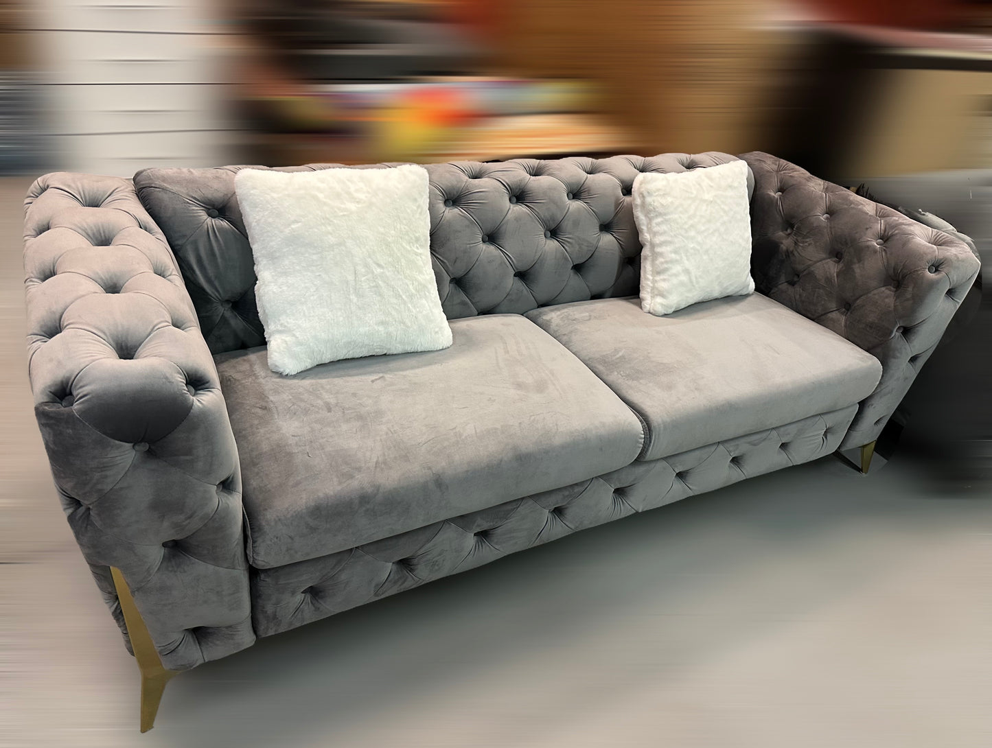 Modern Velvet Tufted 3-Piece Sofa Set-D2011
