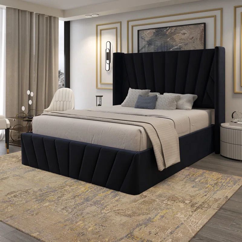 Modern Velvet Hydraulic Storage Bed – BAY