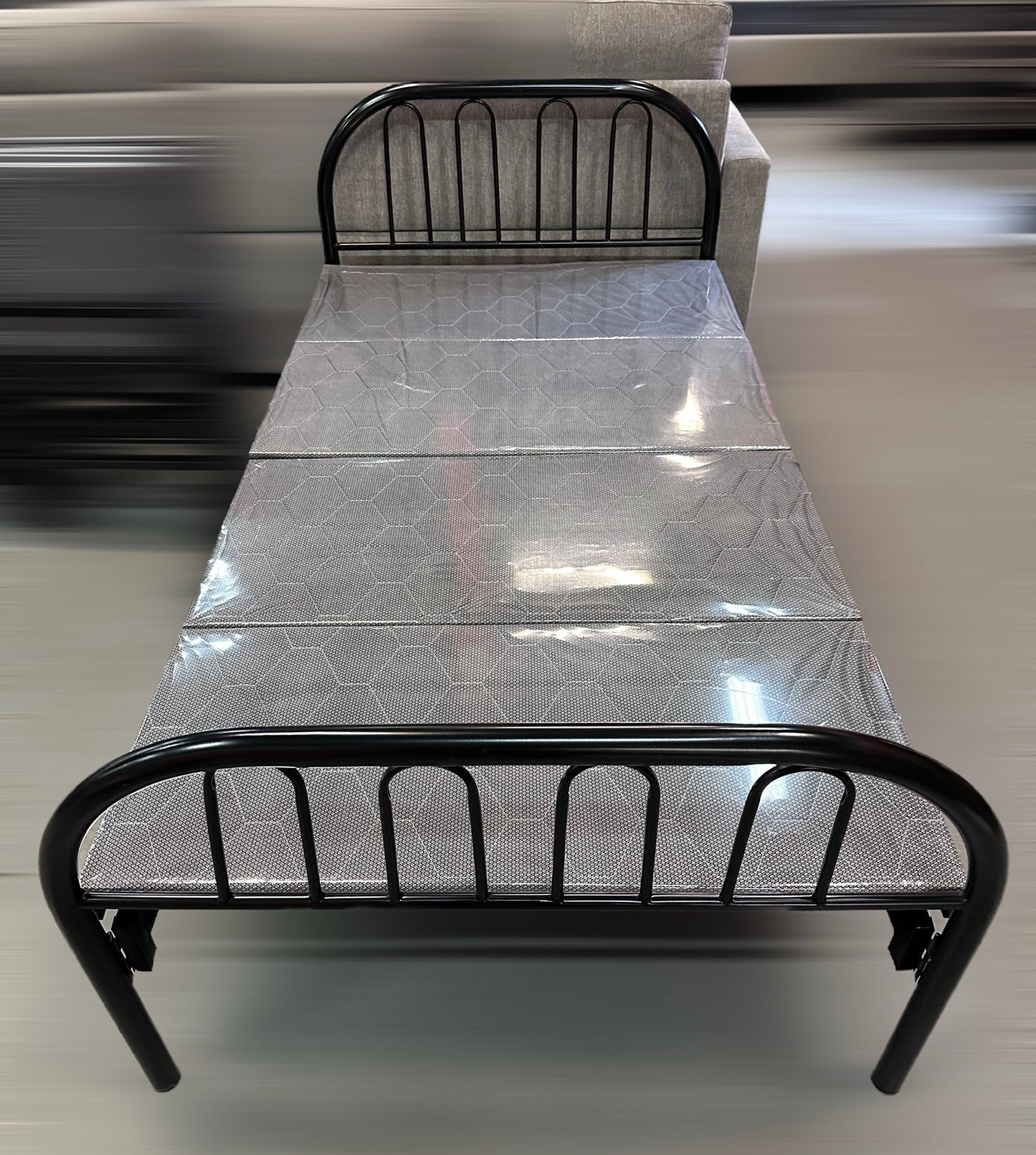 Foldable Single Metal Bed Frame