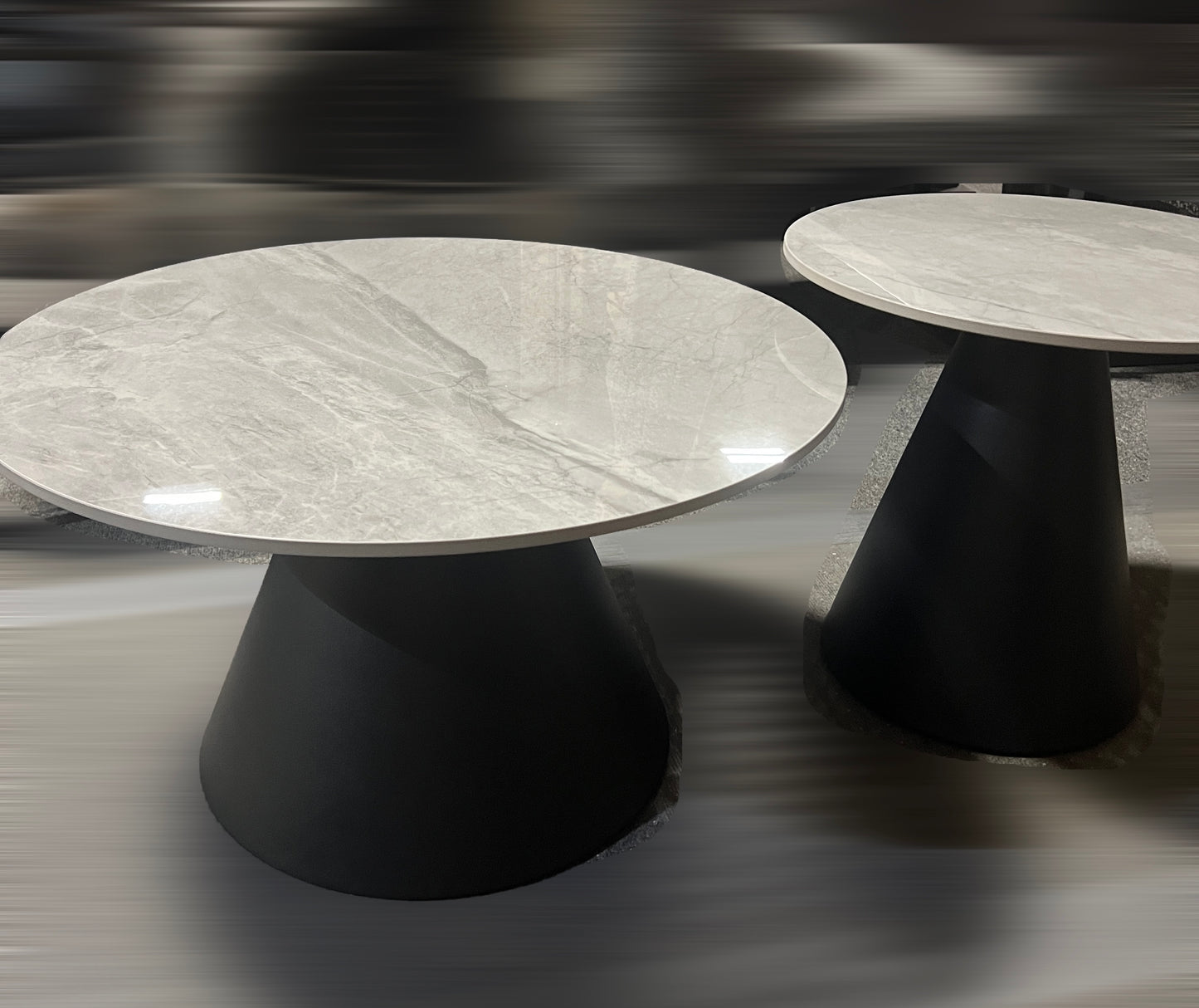 Modern 2-Piece Round Coffee Table Set-I2201