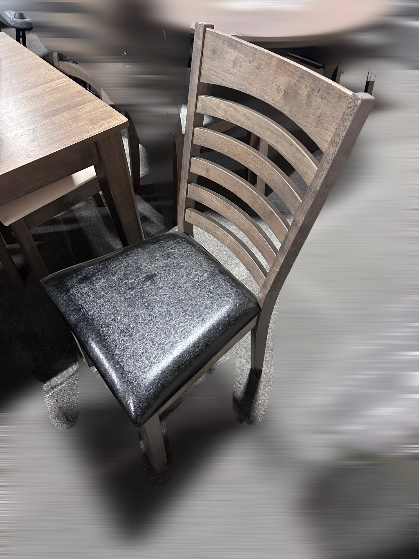 7-Piece Antique Grey Dining Set -I1080