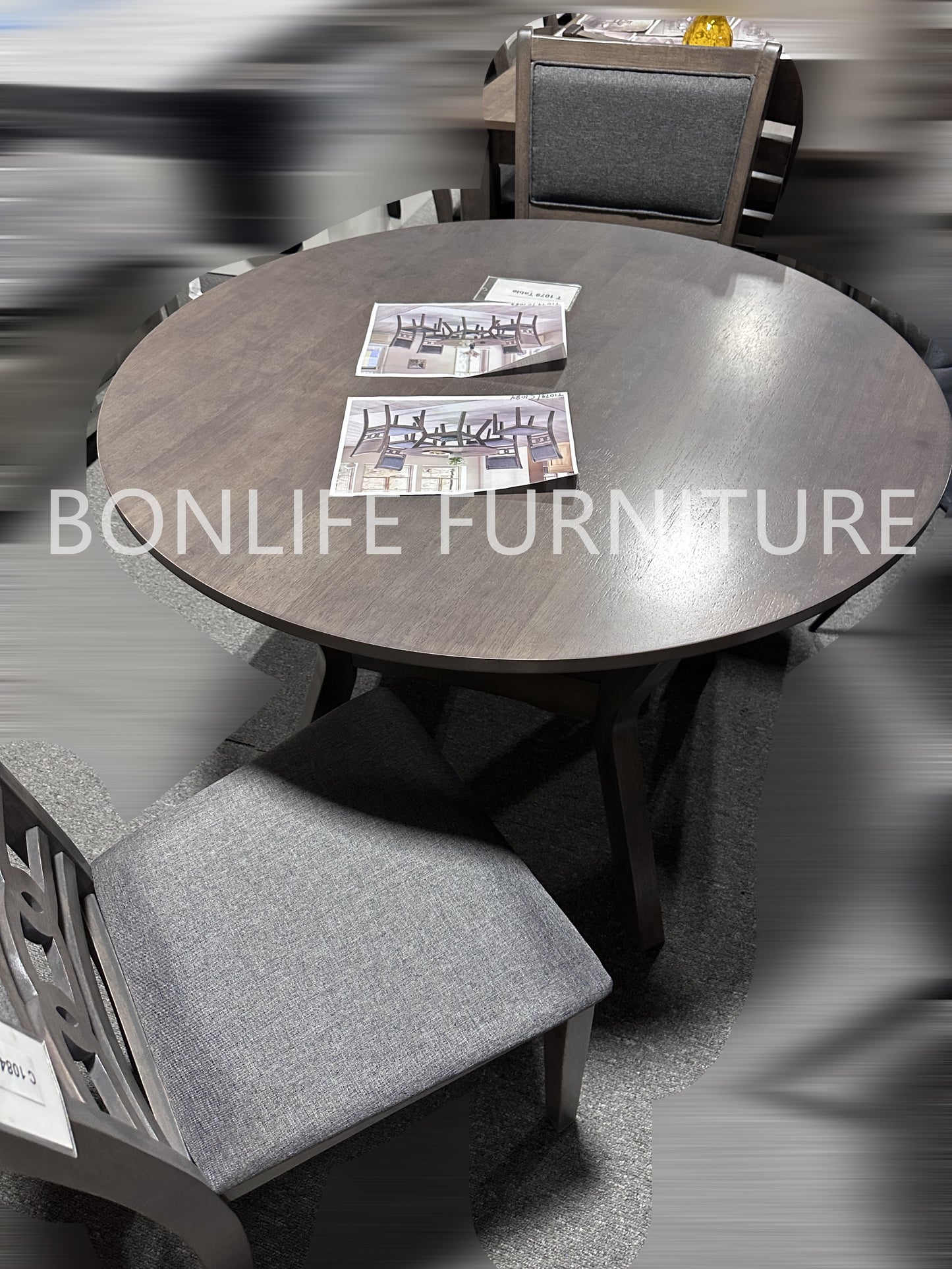 5-Piece Round Dining Table Set-I1079(C1084)