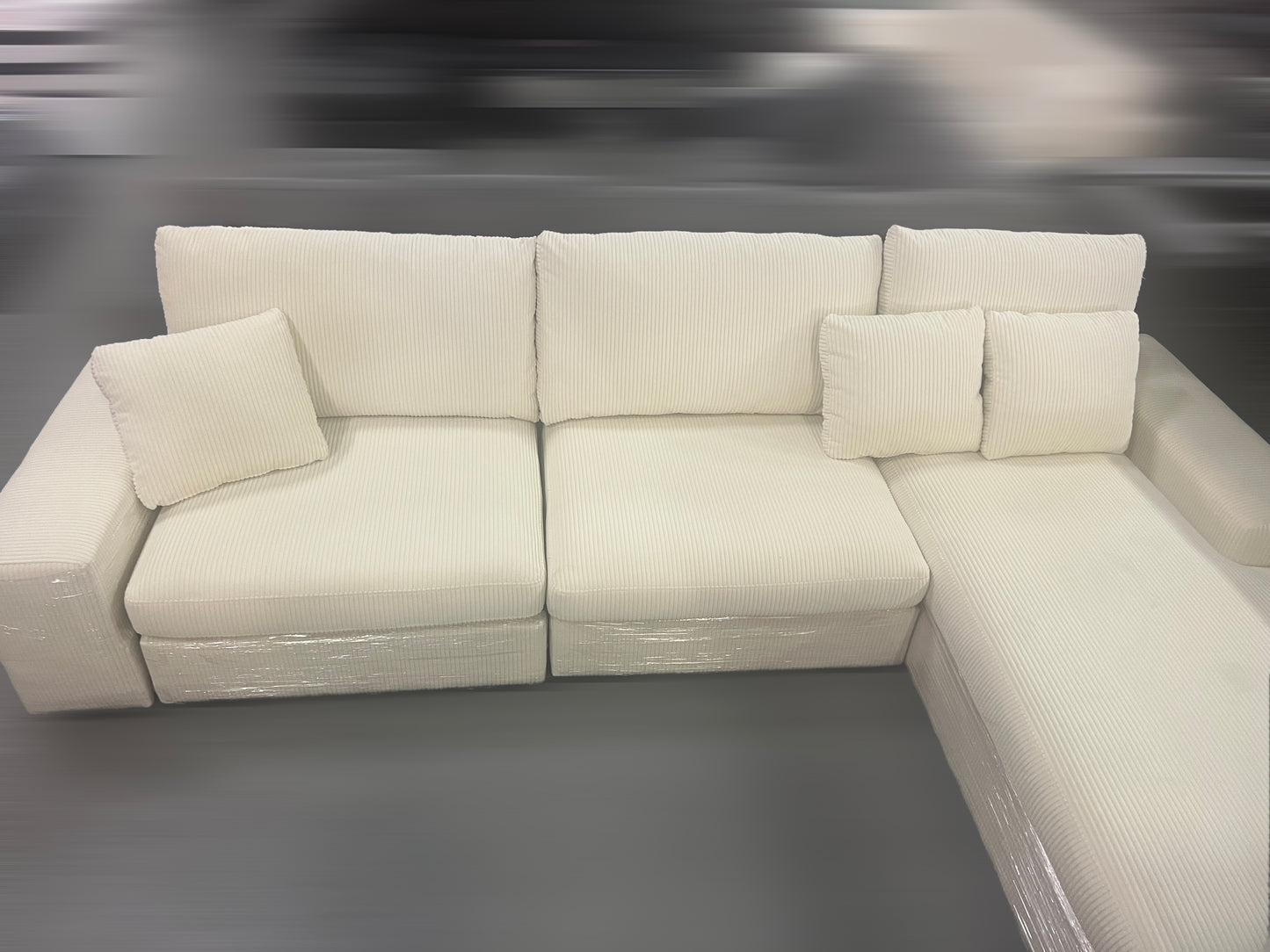 Corduroy Sectional Sofa-ALBANY