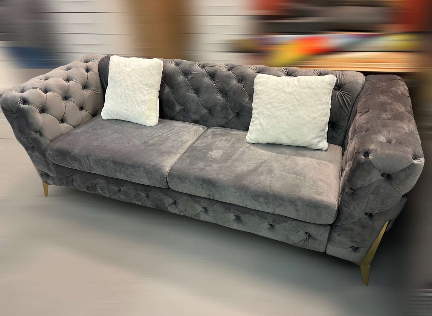 Modern Velvet Tufted 3-Piece Sofa Set-D2011