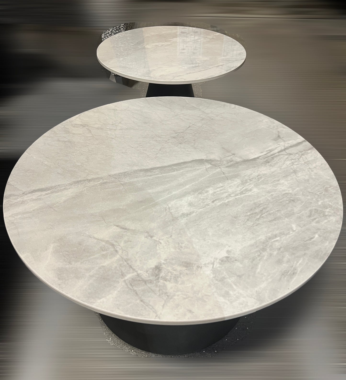 Modern 2-Piece Round Coffee Table Set-I2201