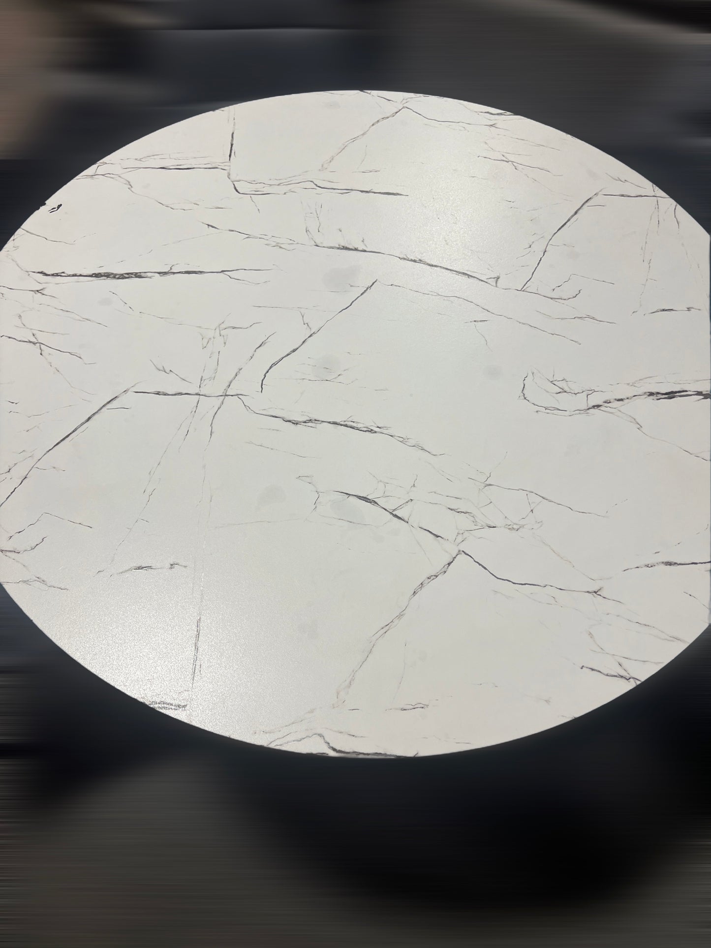5-Piece Faux Marble Round Dining Set-I1590