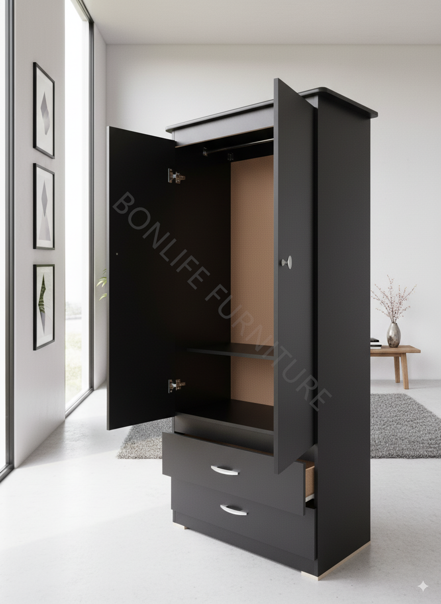 Canadian-Made Panel Wardrobe with Drawers