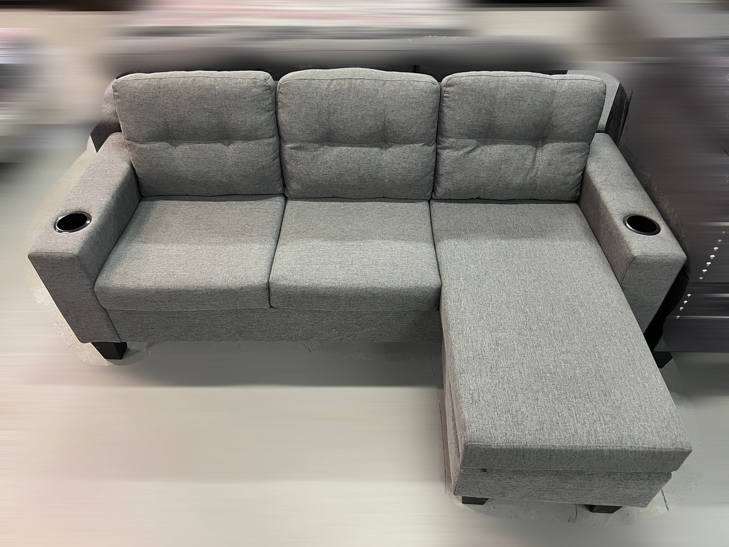 Reversible Fabric Sectional Sofa-D1867