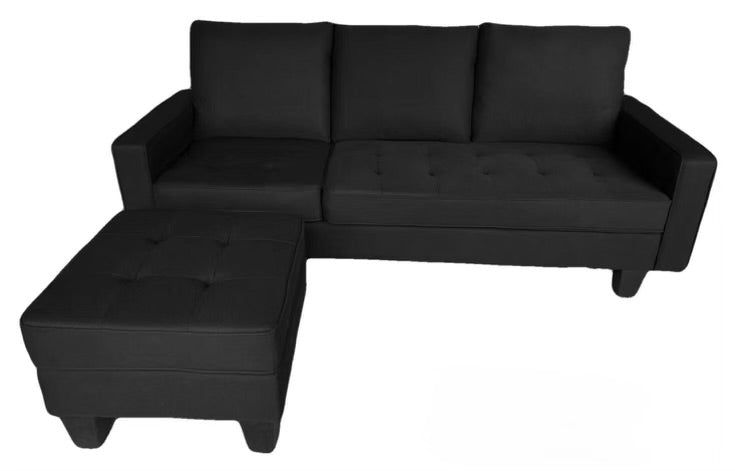 Convertible Fabric Sectional Sofa with Reversible Chaise-D2209