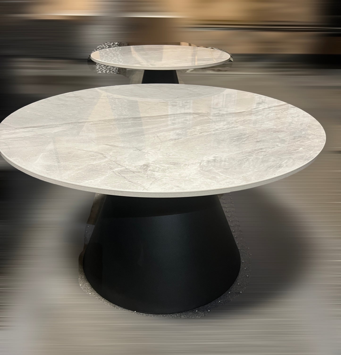 Modern 2-Piece Round Coffee Table Set-I2201