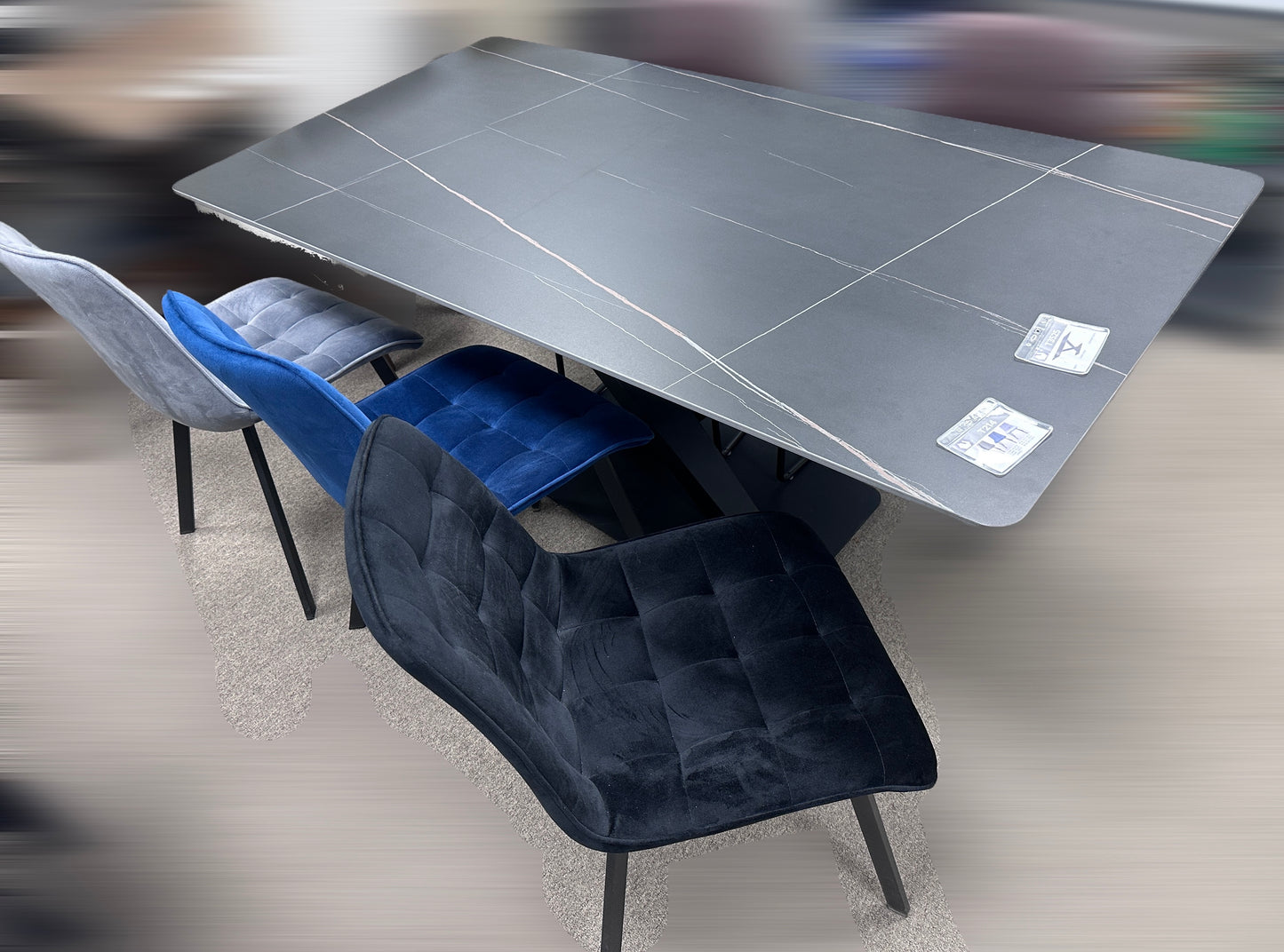 7-Piece Modern Sintered Stone Dining Set – T3525