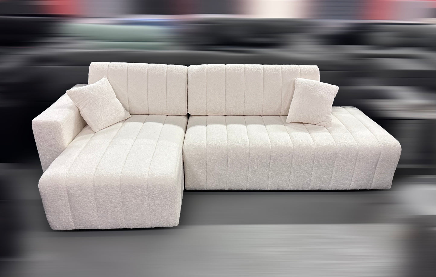 Modern Bouclé Sectional Sofa – SWISS