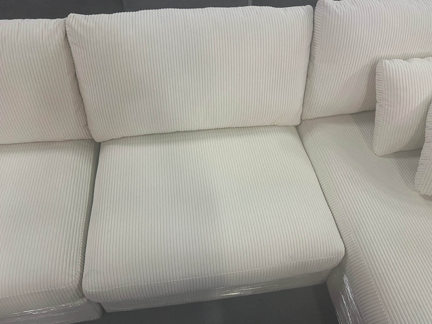 Corduroy Sectional Sofa-ALBANY