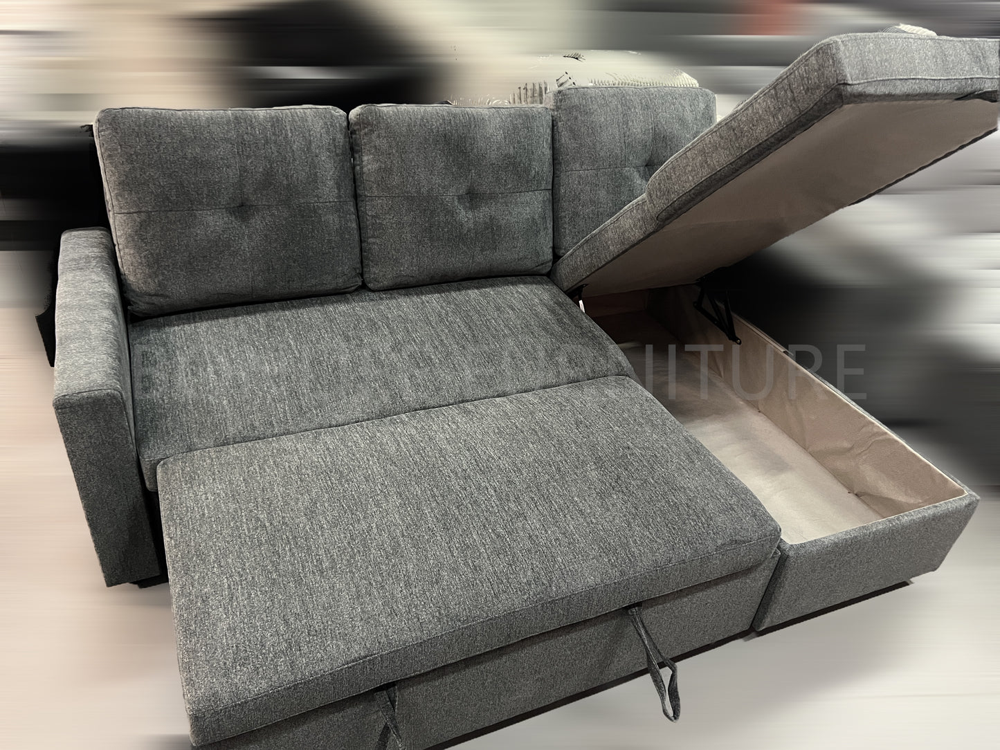 Convertible Sectional Sofa Bed-ISLAND