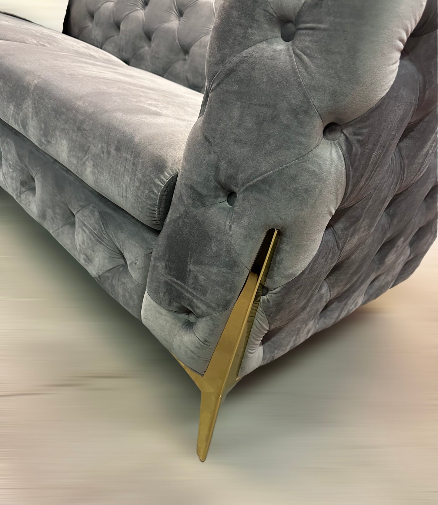 Modern Velvet Tufted 3-Piece Sofa Set-D2011
