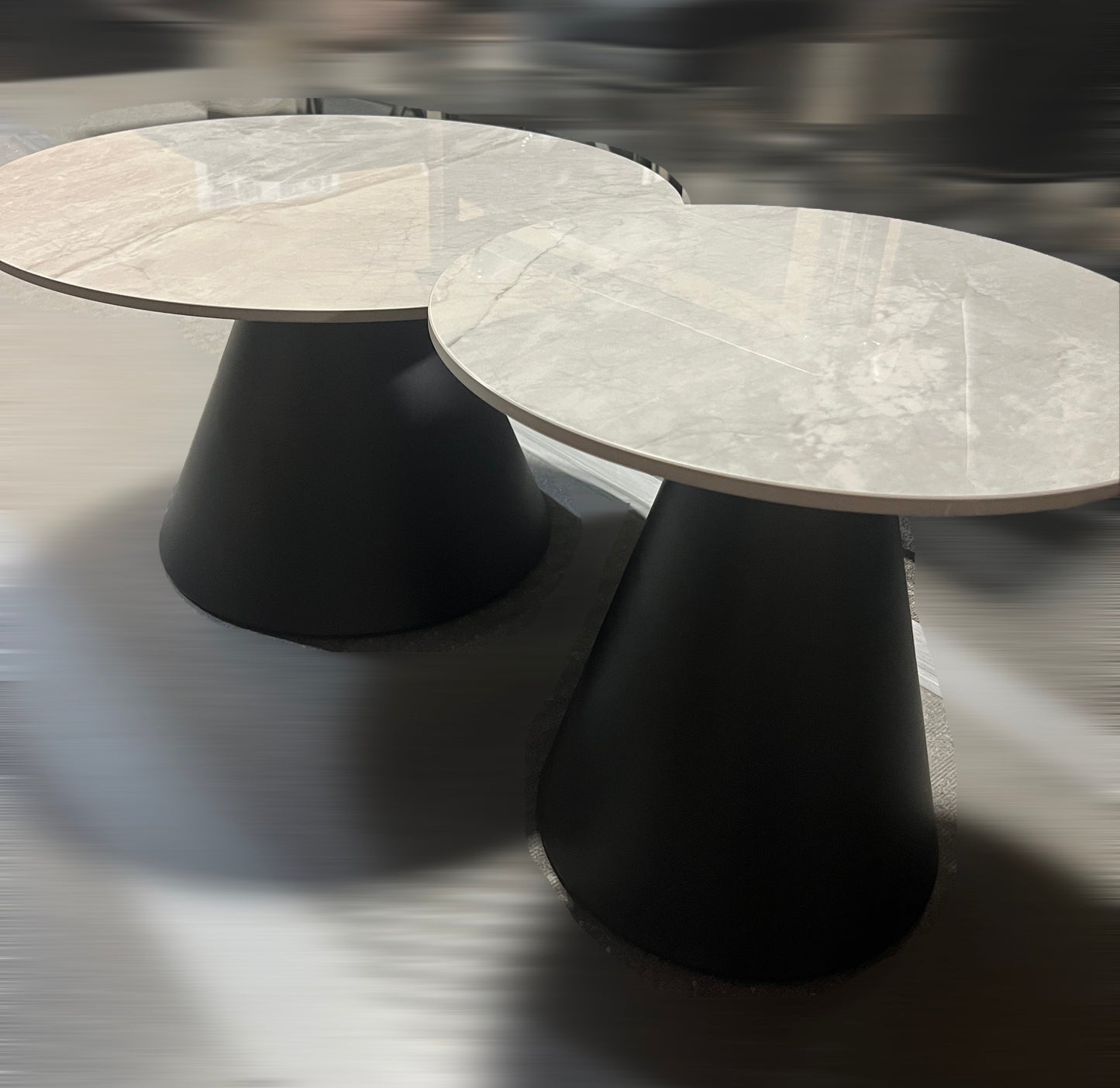 Modern 2-Piece Round Coffee Table Set-I2201
