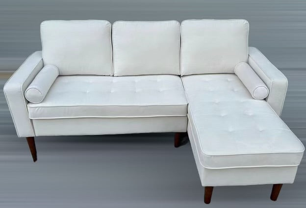 Classic Velvet Sectional Sofa – Compact Comfort for Modern Living-D9122C VELVET