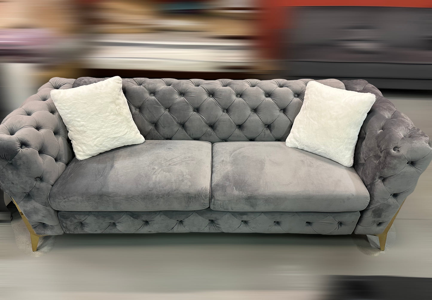 Modern Velvet Tufted 3-Piece Sofa Set-D2011