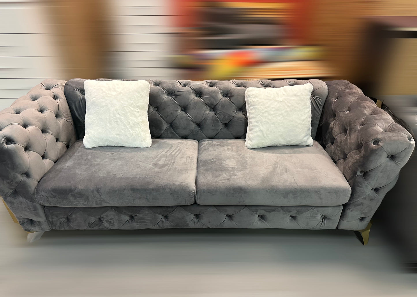 Modern Velvet Tufted 3-Piece Sofa Set-D2011