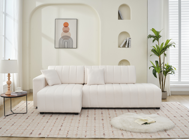 Modern Bouclé Sectional Sofa – SWISS