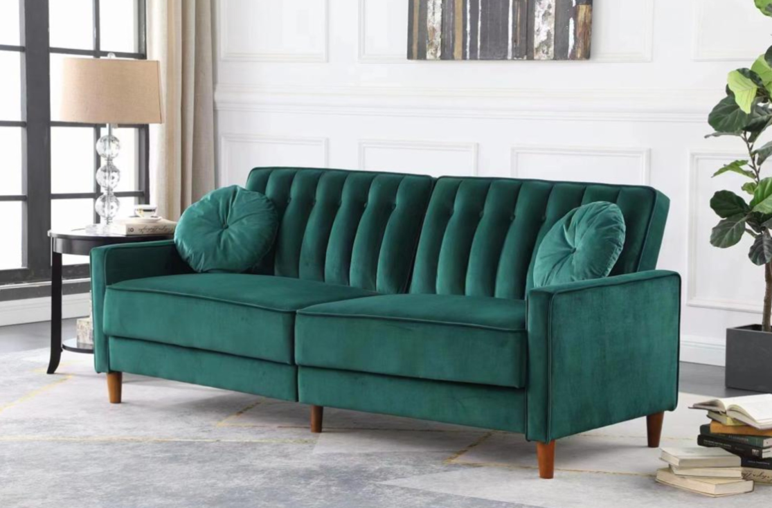 Modern Velvet Convertible Sofa Bed-ANGEL