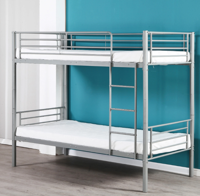 Modern Metal Single Over Single Bunk Bed -B111