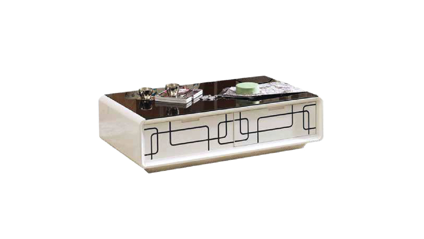Modern White High Gloss Coffee Table-M709