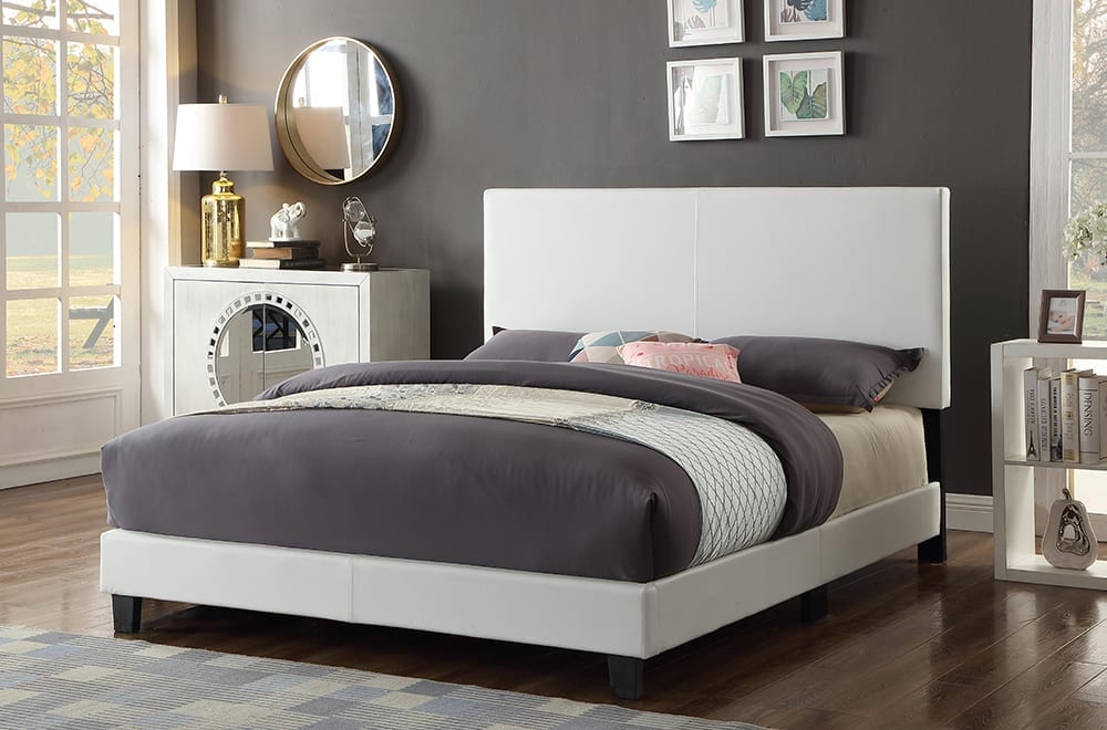 Adjustable Headboard Platform Bed – Modern Upholstered Bed Frame-T2110