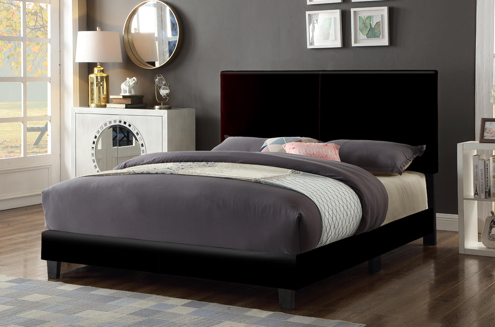 Adjustable Headboard Platform Bed – Modern Upholstered Bed Frame-T2110