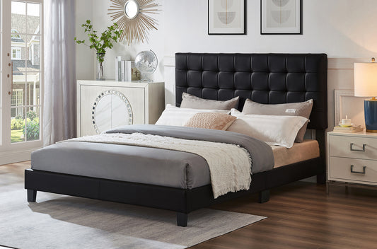Adjustable Tufted Bed Frame with Customizable Headboard Height-T2114