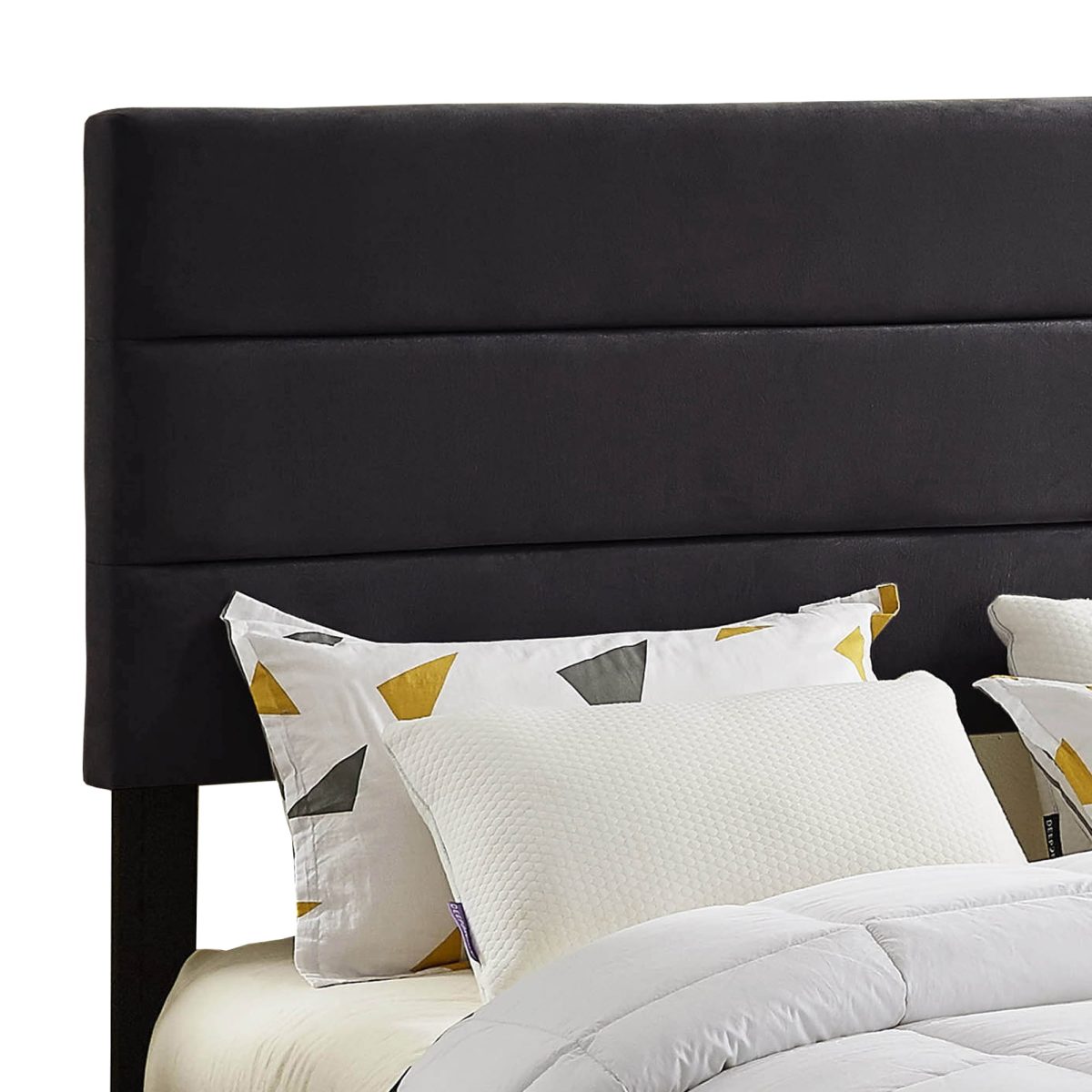 Adjustable Velvet Bed Frame with Channel Tufted Headboard – T2119