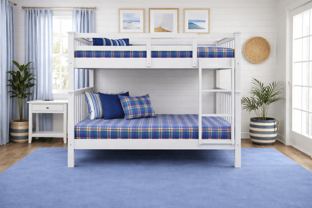 Convertible Double Over Double Solid Wood Bunk Bed-T2502