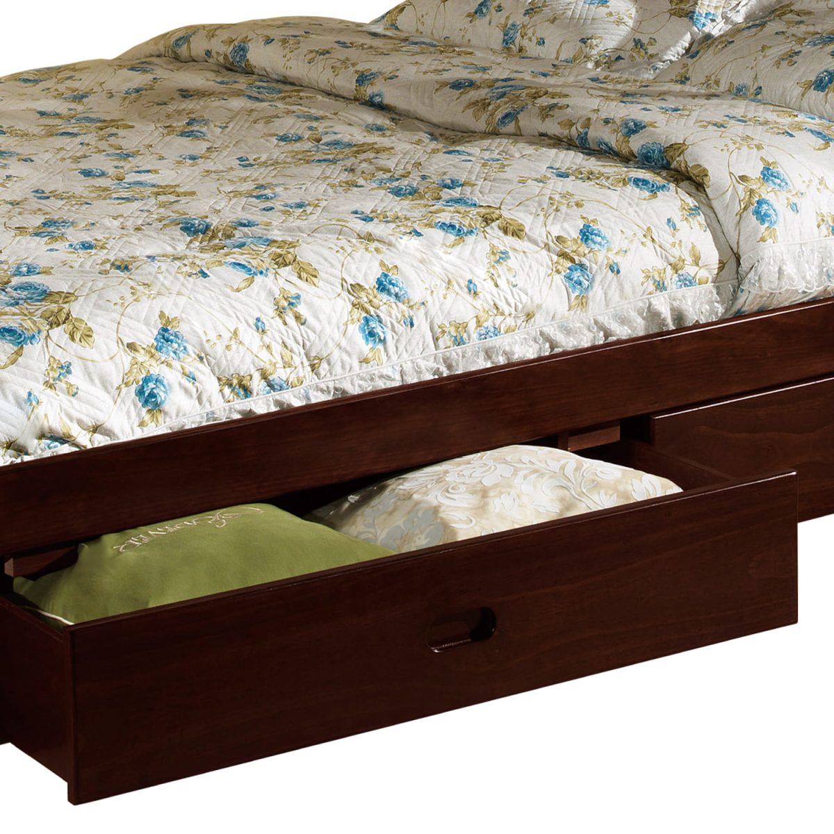 Twin Over Full Bunk Bed with Storage Drawers – Solid Wood – 4 Colors-T2700