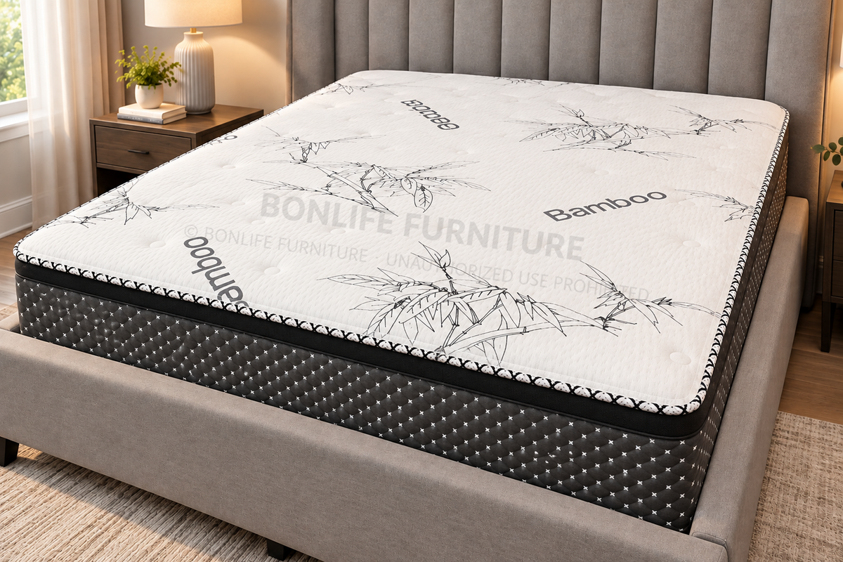 10" Spinal Rest Bamboo Euro Top Pocket Coil Mattress – Medium Firm | SPINAL REST