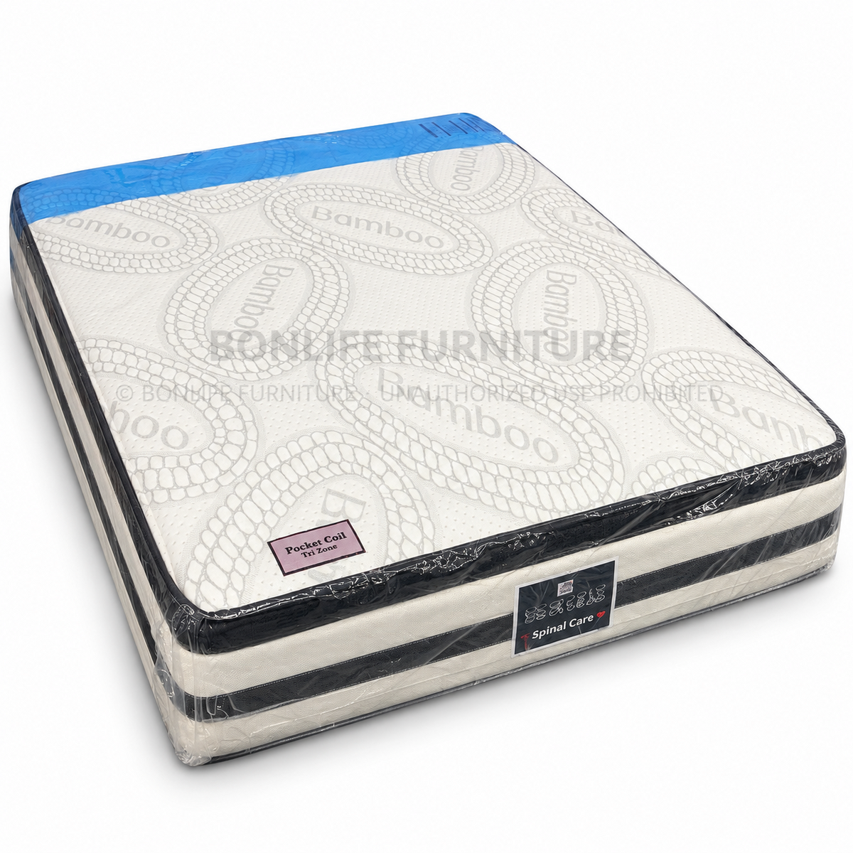 Spinal Care Plus – 12" Euro Top Tri-Zone Pocket Coil Mattress