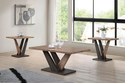 3-Piece Modern Pedestal Coffee Table Set-T5066