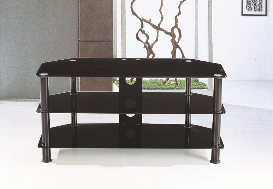 Modern Black Glass TV Stand-T701