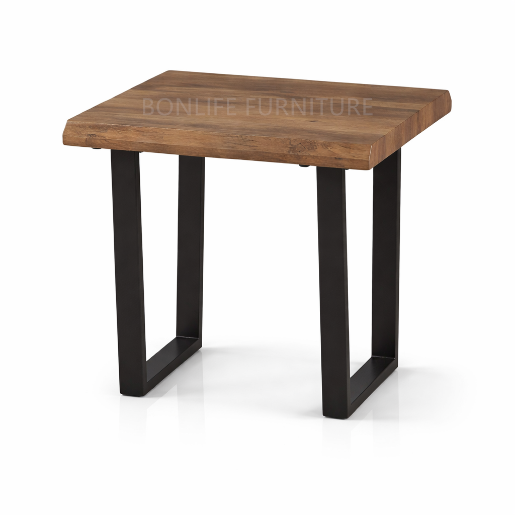 Industrial Faux Live Edge Coffee Table, End Table & Sofa Table-I2690
