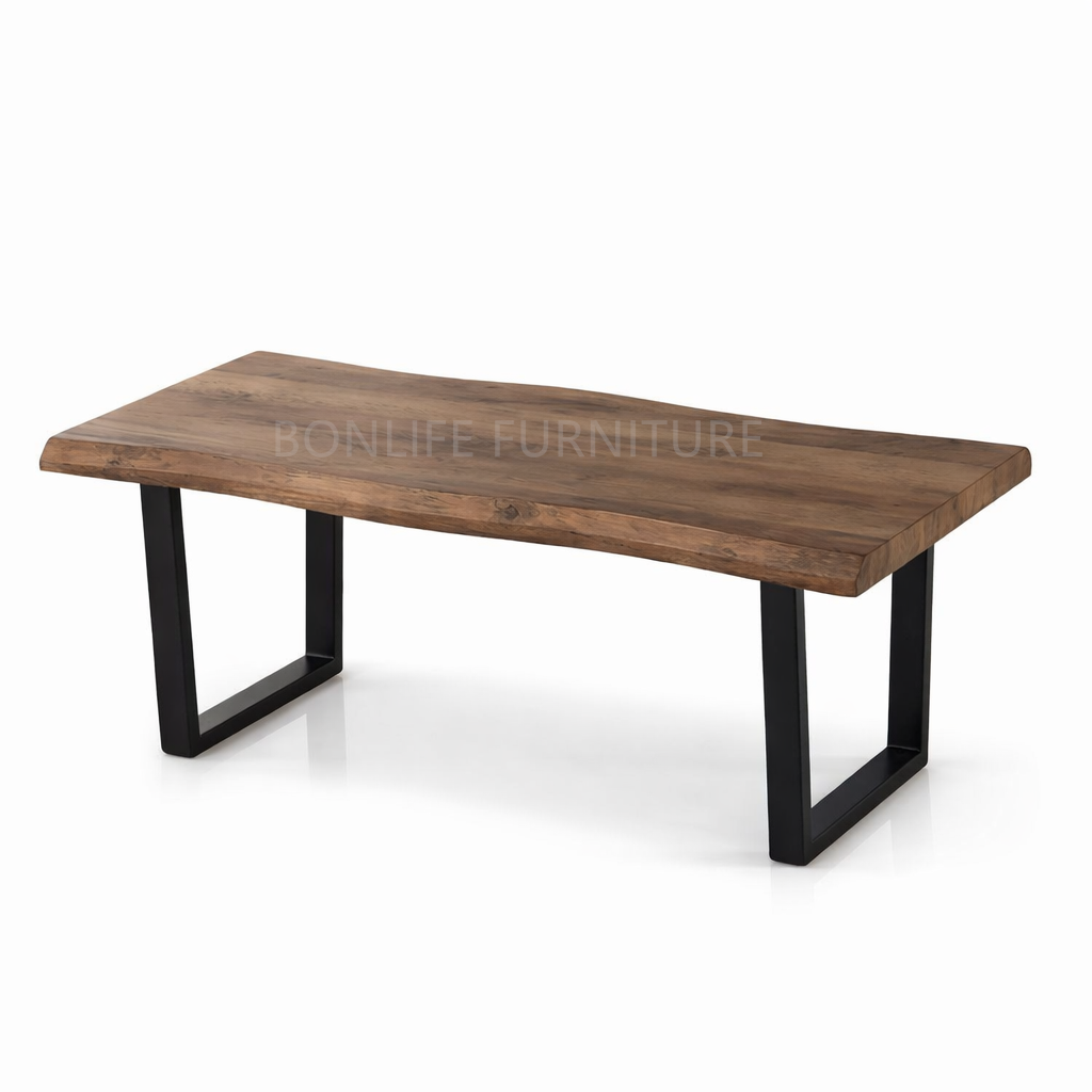 Industrial Faux Live Edge Coffee Table, End Table & Sofa Table-I2690