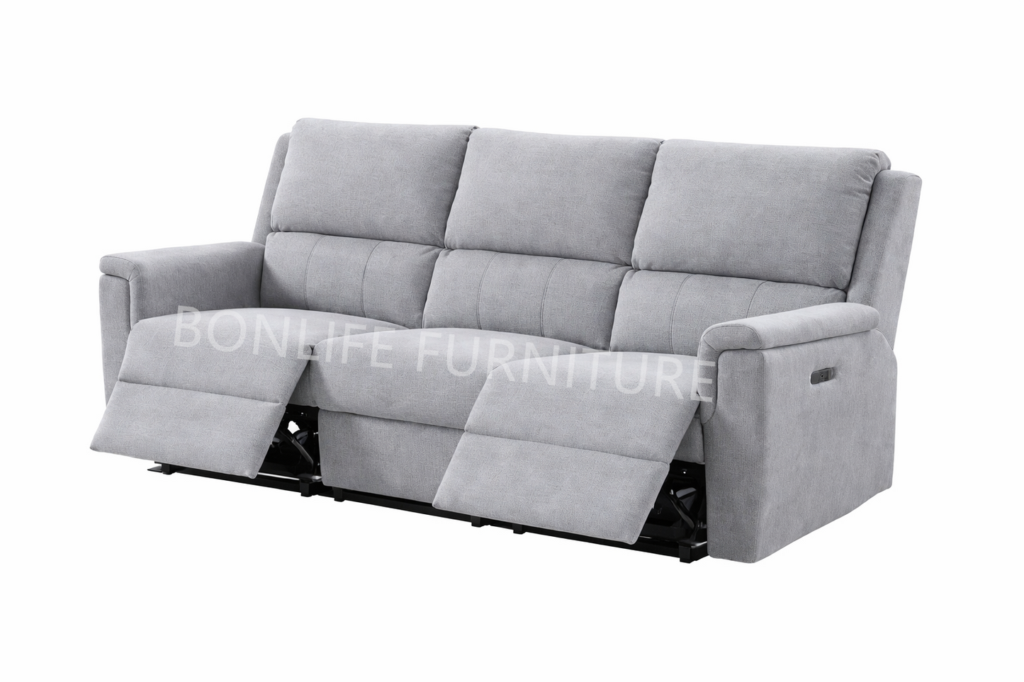 Grey Power Recliner Sofa Set with USB Charging-I8155