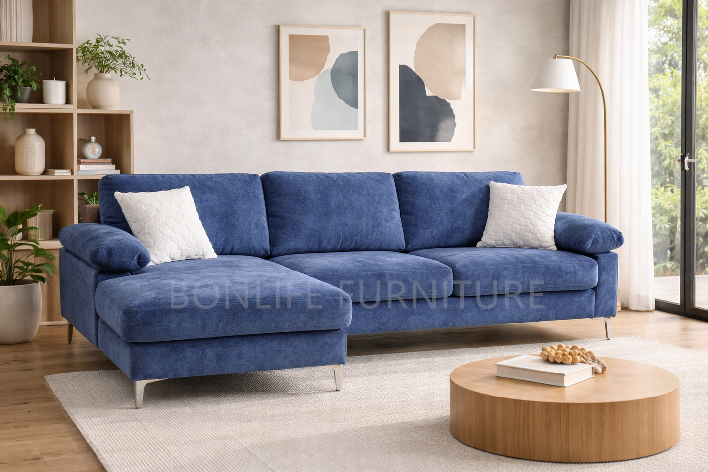 Modern Fabric Sectional Sofa with Chaise-NOVA