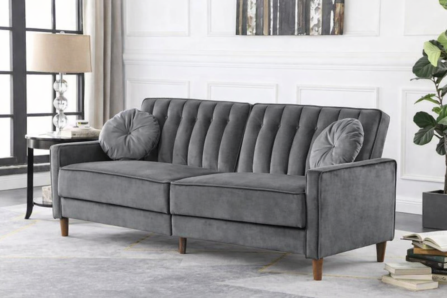 Modern Velvet Convertible Sofa Bed-ANGEL