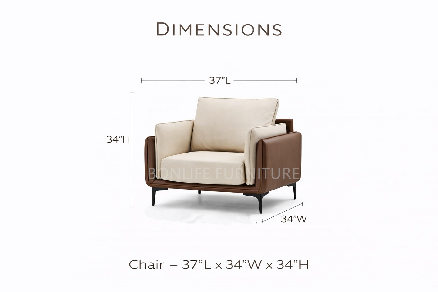 Modern Two-Tone Cream & Mocha Sofa Collection – I8210