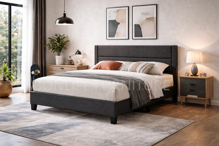 Queen Budget Bed Set – Platform Bed + Orthopedic Mattress