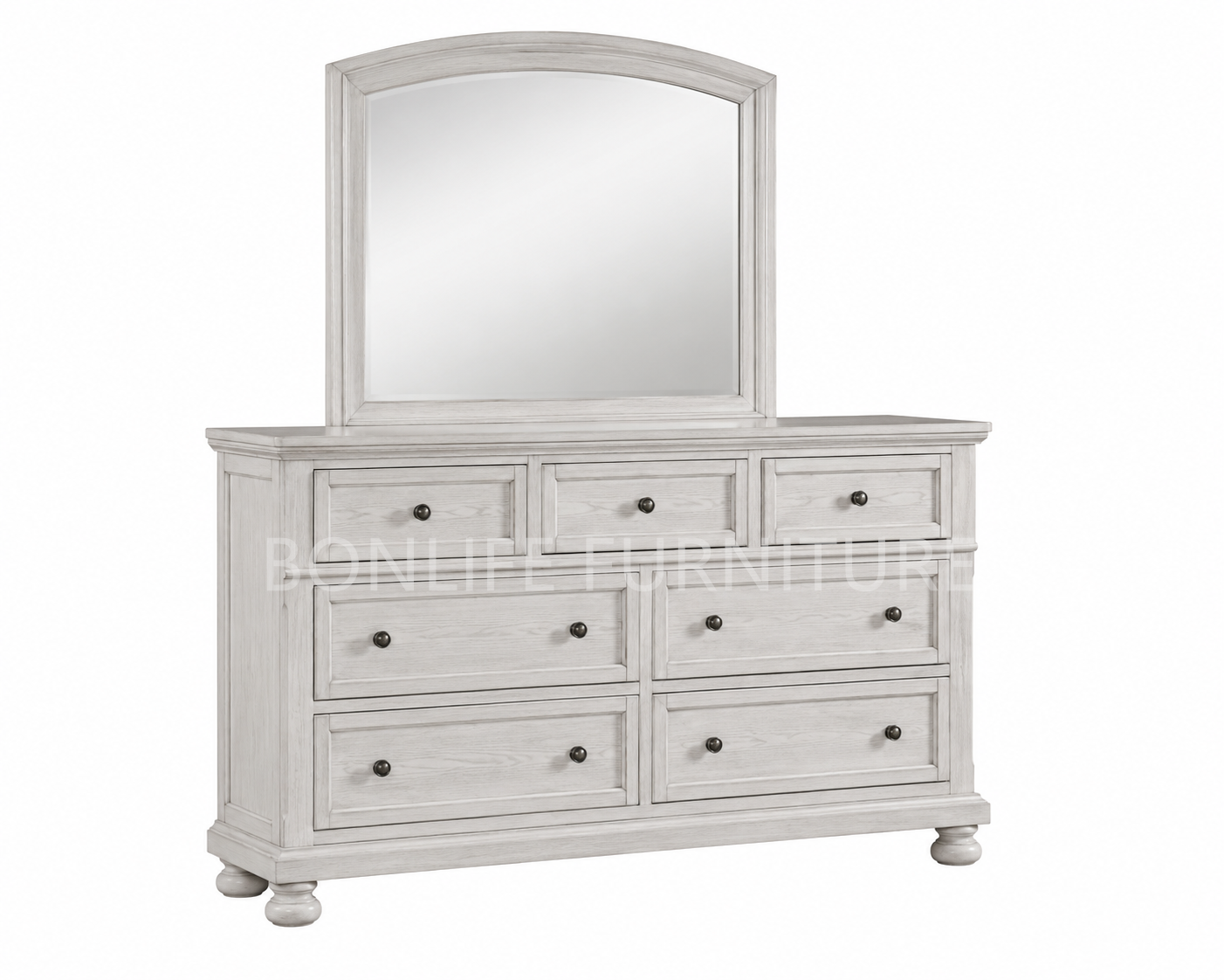Charley Antique White Sleigh Bedroom Collection-CHARLEY
